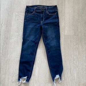 American Eagle Destroyed Hem Jean